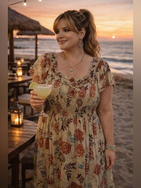 🌸🌺 Pretty Floral Print Dress - versatile and flattering.